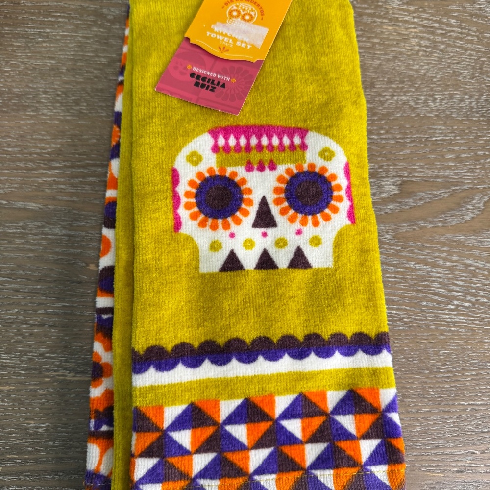 NEW 2 Target 2 Pk Día de Muertos 2pk Kitchen Towels